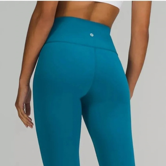 Lululemon Wunder Train High Rise Tight 25” Leggings Turquoise Athletic Size 18 - Picture 3 of 10